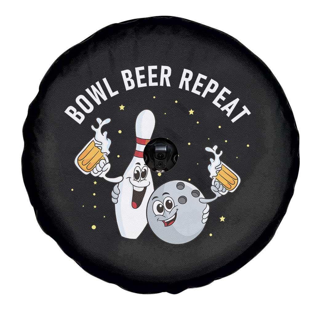 Funny Bowling Beer Lover Gift Spare Tire Cover Bowl Beer Repeat - Wonder Print Shop
