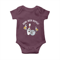 Funny Bowling Beer Lover Gift Baby Onesie Bowl Beer Repeat - Wonder Print Shop