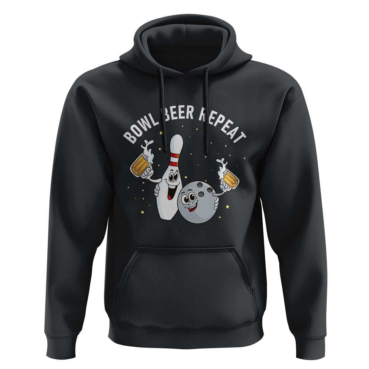 Funny Bowling Beer Lover Gift Hoodie Bowl Beer Repeat - Wonder Print Shop