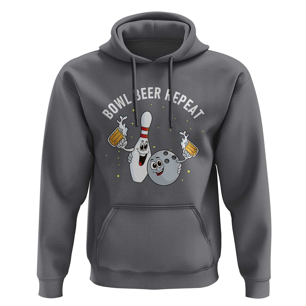 Funny Bowling Beer Lover Gift Hoodie Bowl Beer Repeat - Wonder Print Shop