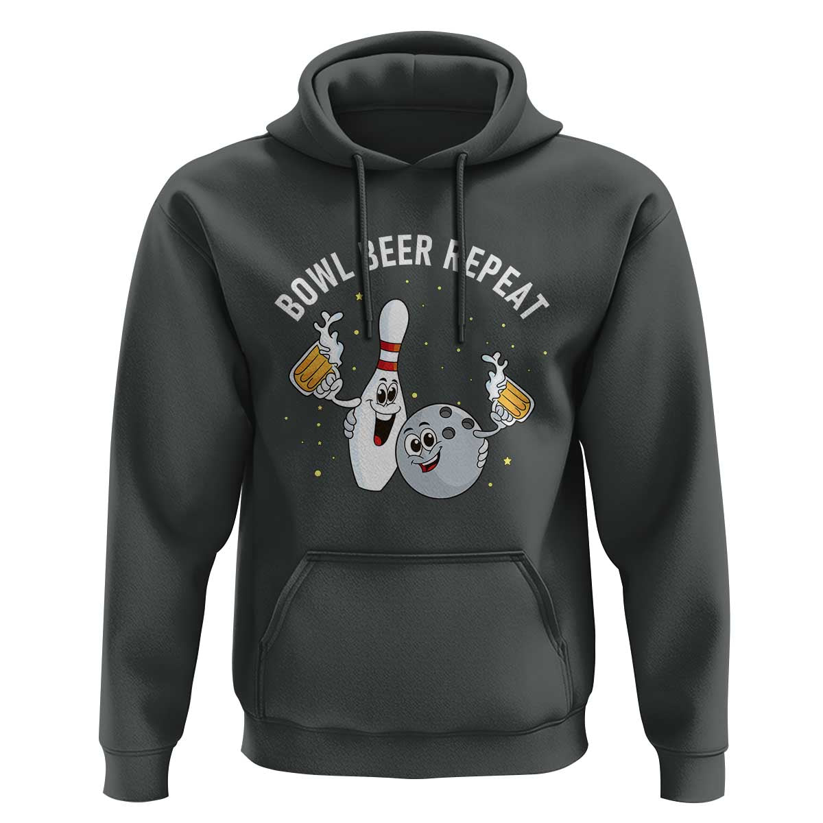 Funny Bowling Beer Lover Gift Hoodie Bowl Beer Repeat - Wonder Print Shop