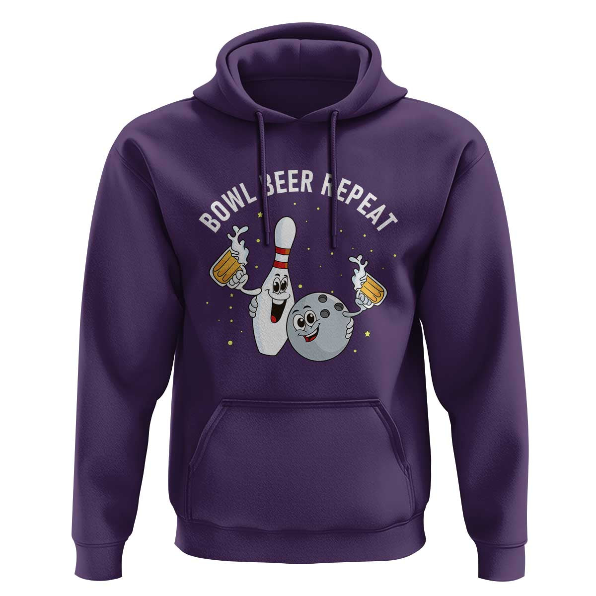 Funny Bowling Beer Lover Gift Hoodie Bowl Beer Repeat - Wonder Print Shop