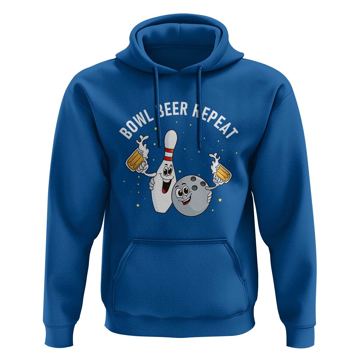 Funny Bowling Beer Lover Gift Hoodie Bowl Beer Repeat - Wonder Print Shop