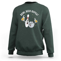 Funny Bowling Beer Lover Gift Sweatshirt Bowl Beer Repeat - Wonder Print Shop