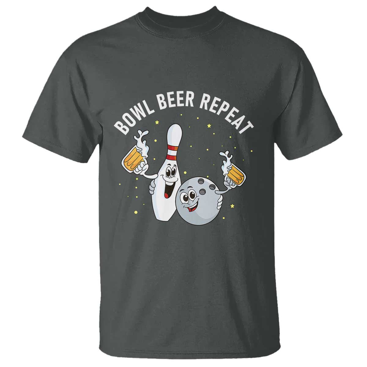 Funny Bowling Beer Lover Gift T Shirt Bowl Beer Repeat - Wonder Print Shop