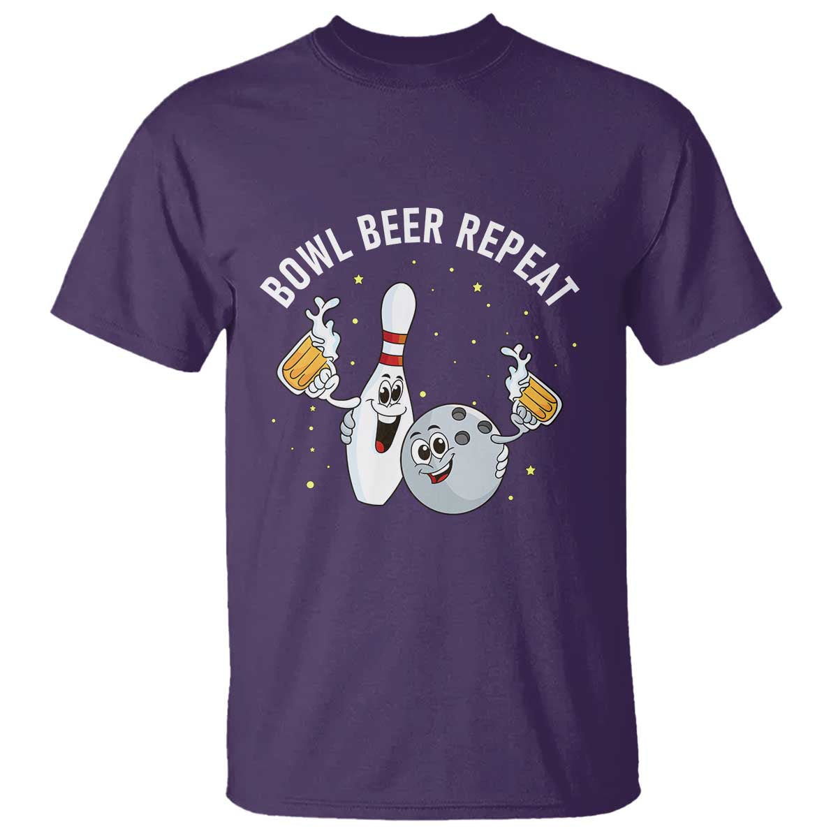 Funny Bowling Beer Lover Gift T Shirt Bowl Beer Repeat - Wonder Print Shop