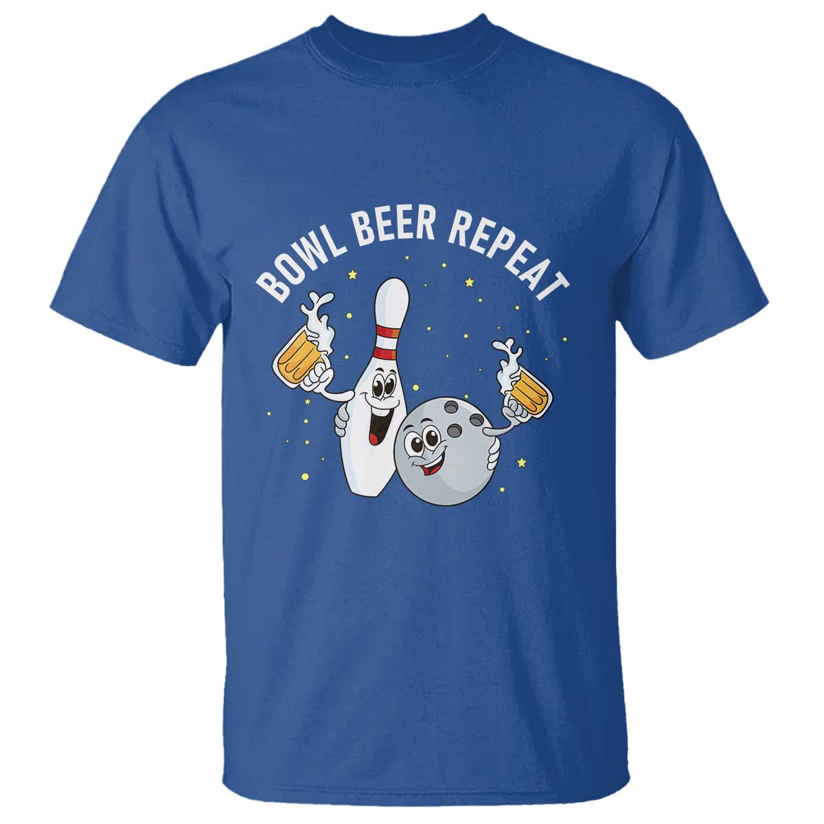 Funny Bowling Beer Lover Gift T Shirt Bowl Beer Repeat - Wonder Print Shop