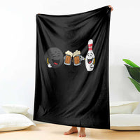 Funny Bowling And Beer Lover Gift Throw Blanket - Wonder Print Shop