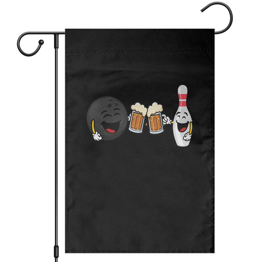 Funny Bowling And Beer Lover Gift Garden Flag - Wonder Print Shop