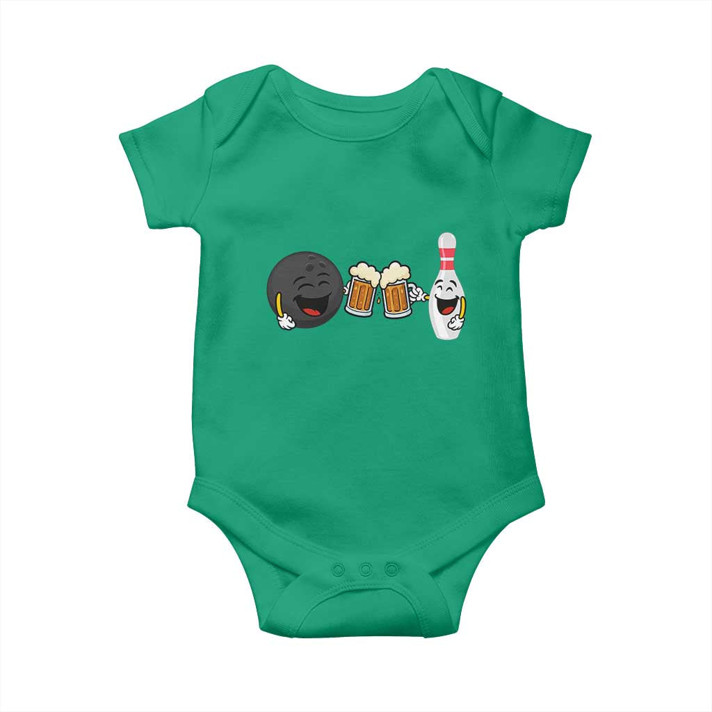 Funny Bowling And Beer Lover Gift Baby Onesie - Wonder Print Shop