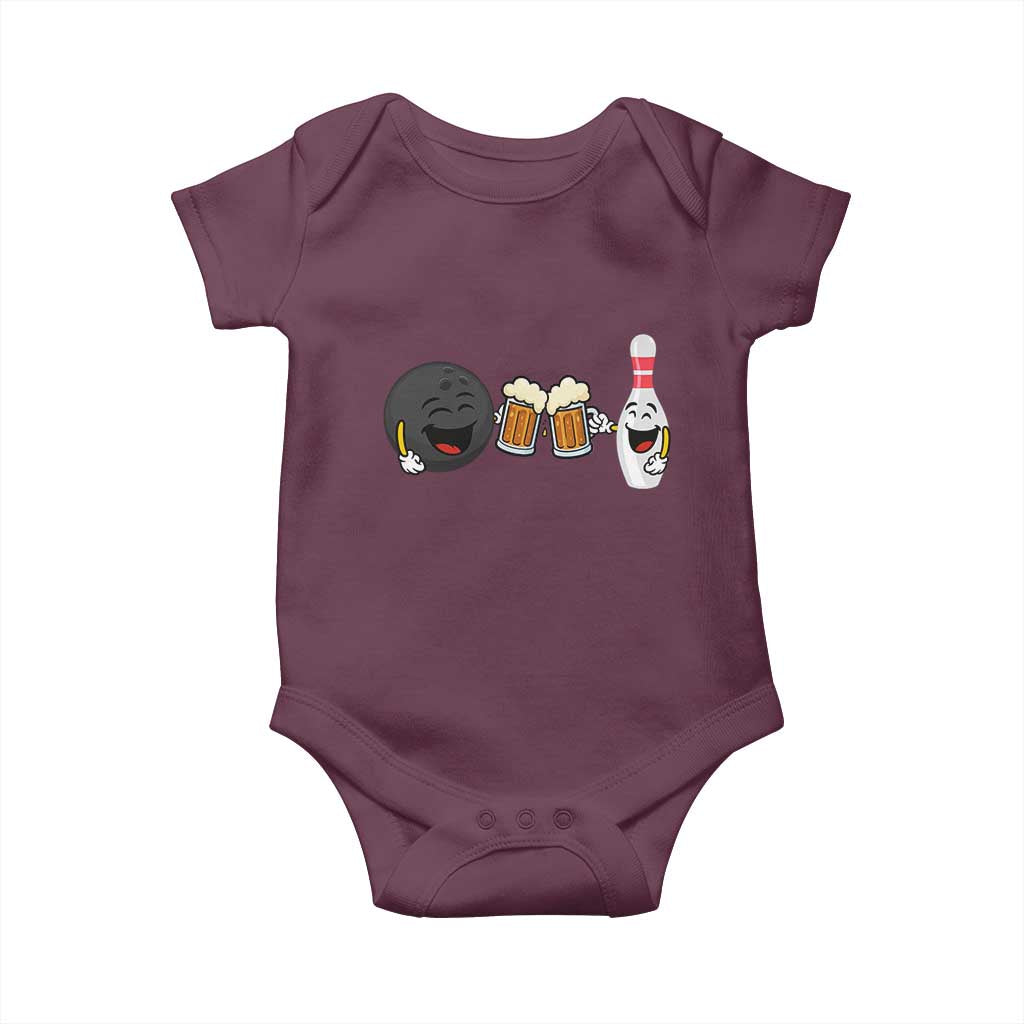 Funny Bowling And Beer Lover Gift Baby Onesie - Wonder Print Shop