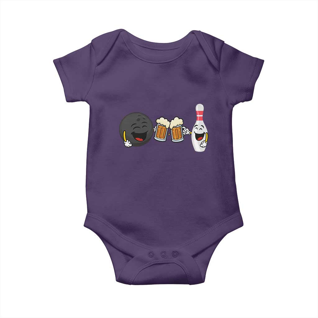 Funny Bowling And Beer Lover Gift Baby Onesie - Wonder Print Shop