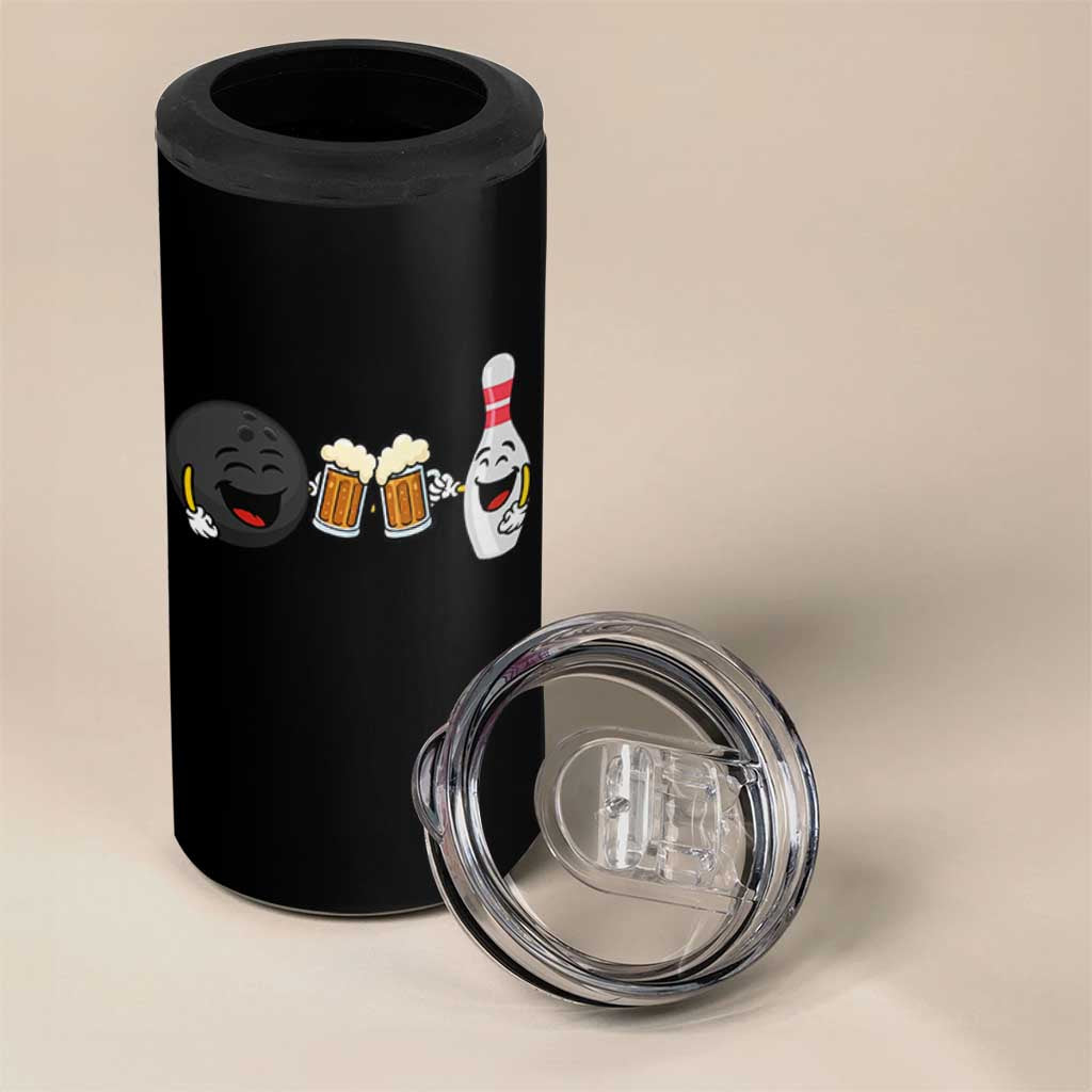Funny Bowling And Beer Lover Gift 4 in 1 Can Cooler Tumbler - Wonder Print Shop