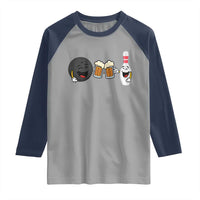 Funny Bowling And Beer Lover Gift Raglan Shirt - Wonder Print Shop