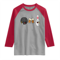 Funny Bowling And Beer Lover Gift Raglan Shirt - Wonder Print Shop