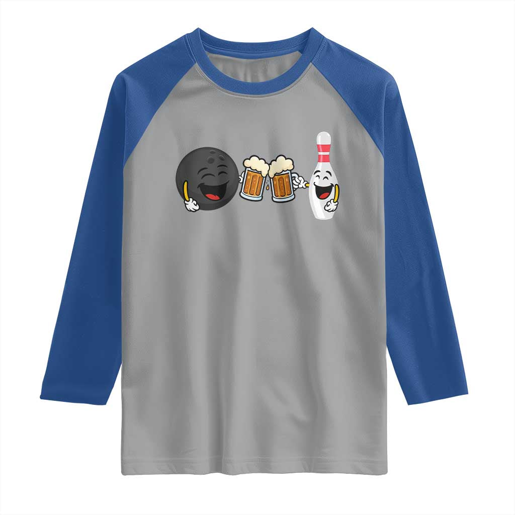 Funny Bowling And Beer Lover Gift Raglan Shirt - Wonder Print Shop