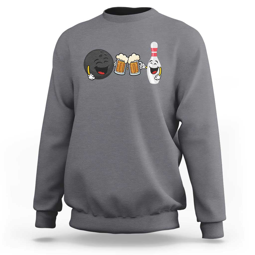 Funny Bowling And Beer Lover Gift Sweatshirt - Wonder Print Shop