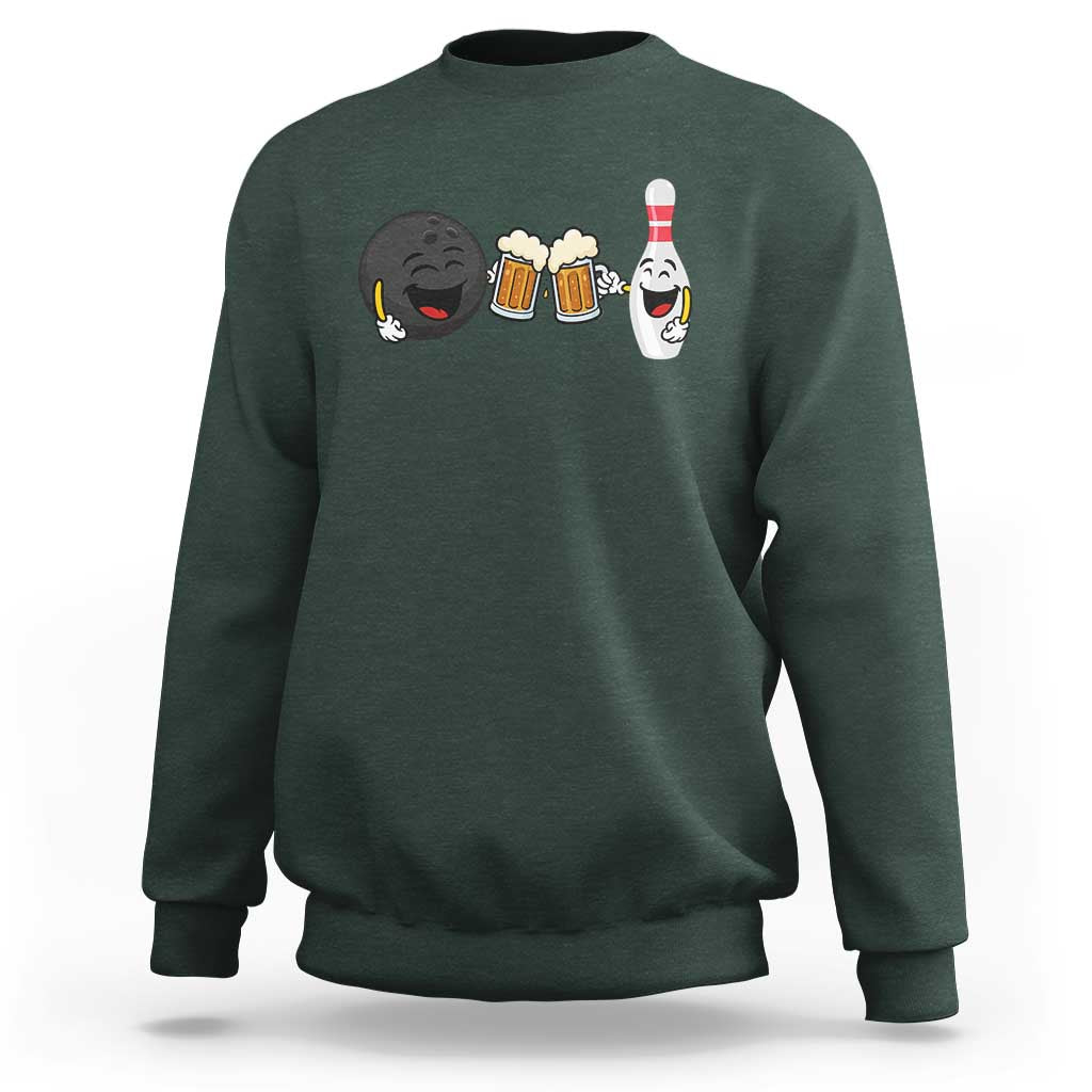 Funny Bowling And Beer Lover Gift Sweatshirt - Wonder Print Shop
