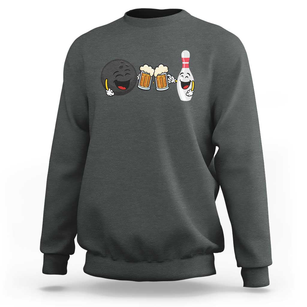 Funny Bowling And Beer Lover Gift Sweatshirt - Wonder Print Shop