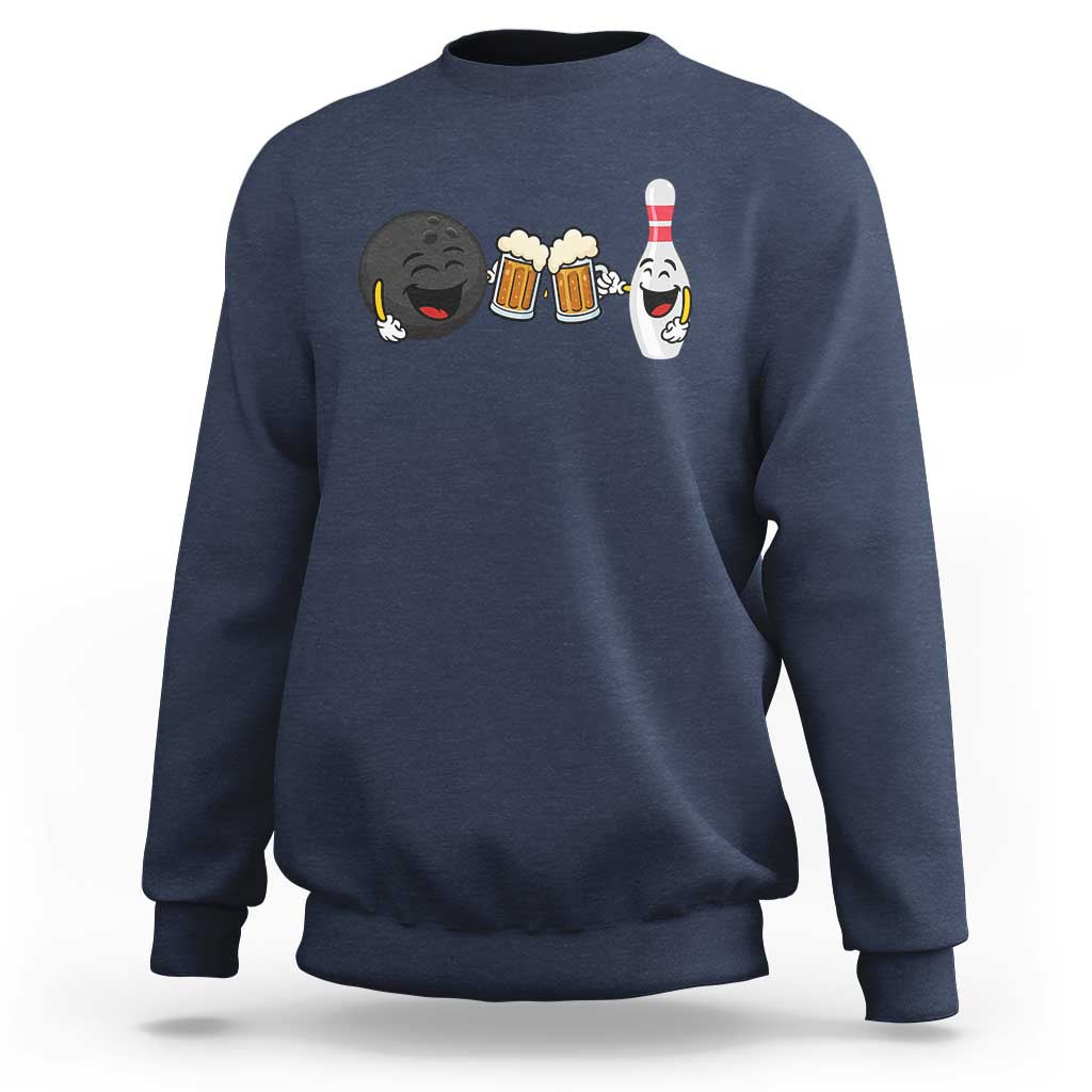Funny Bowling And Beer Lover Gift Sweatshirt - Wonder Print Shop