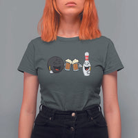 Funny Bowling And Beer Lover Gift T Shirt For Women - Wonder Print Shop
