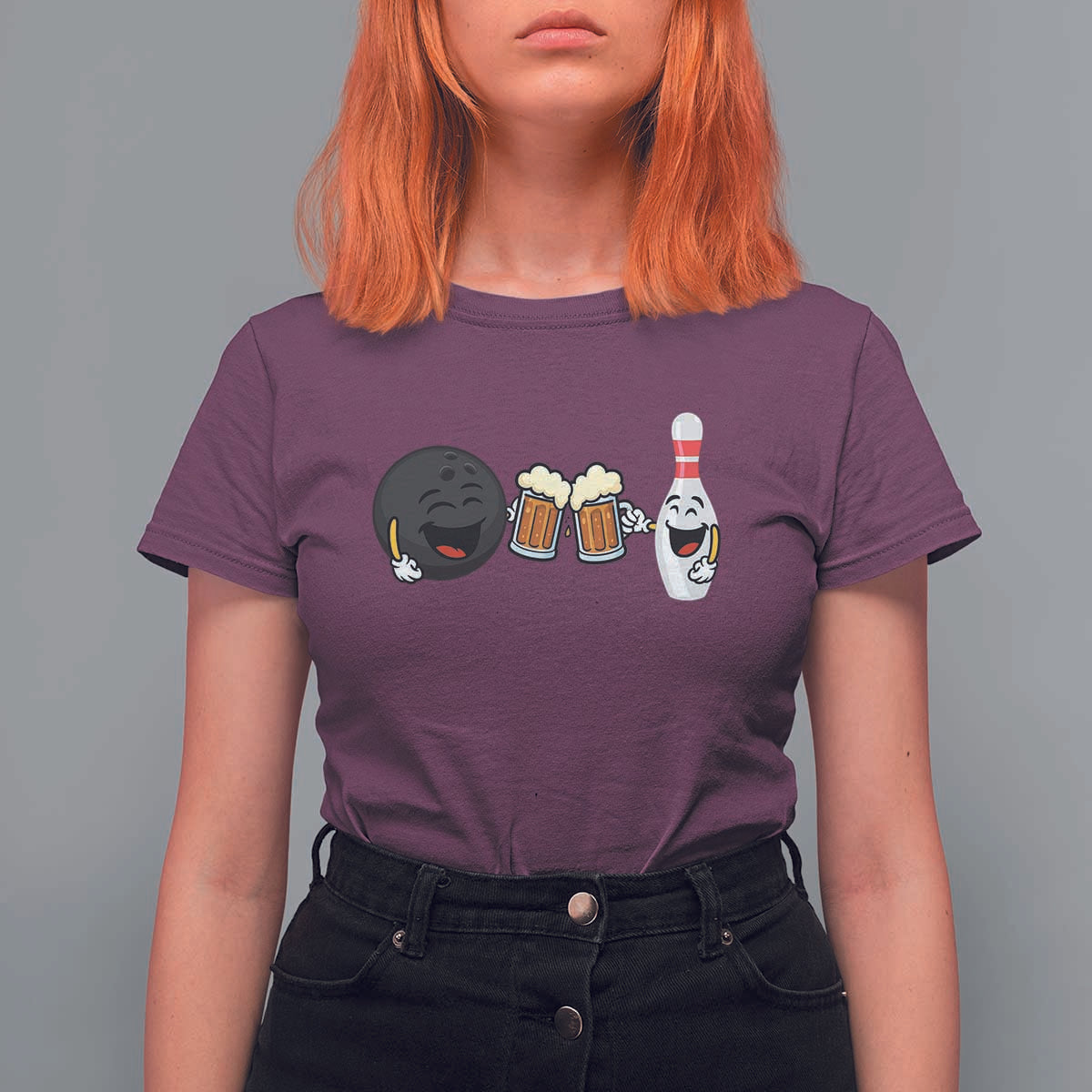 Funny Bowling And Beer Lover Gift T Shirt For Women - Wonder Print Shop