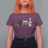 Funny Bowling And Beer Lover Gift T Shirt For Women - Wonder Print Shop