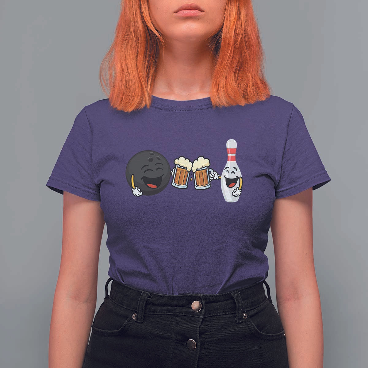 Funny Bowling And Beer Lover Gift T Shirt For Women - Wonder Print Shop