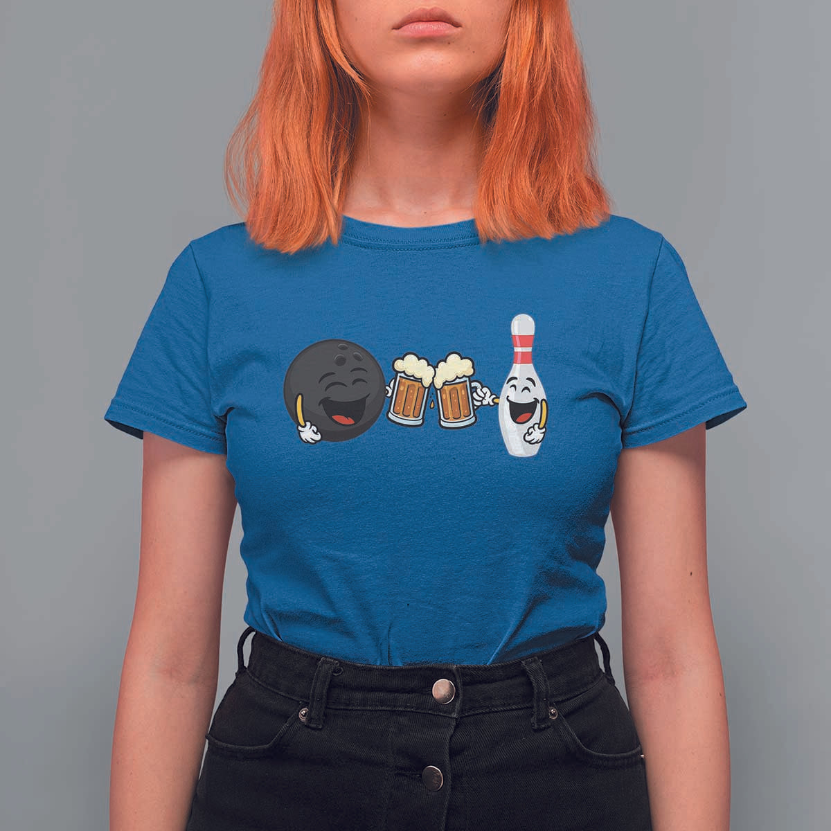 Funny Bowling And Beer Lover Gift T Shirt For Women - Wonder Print Shop