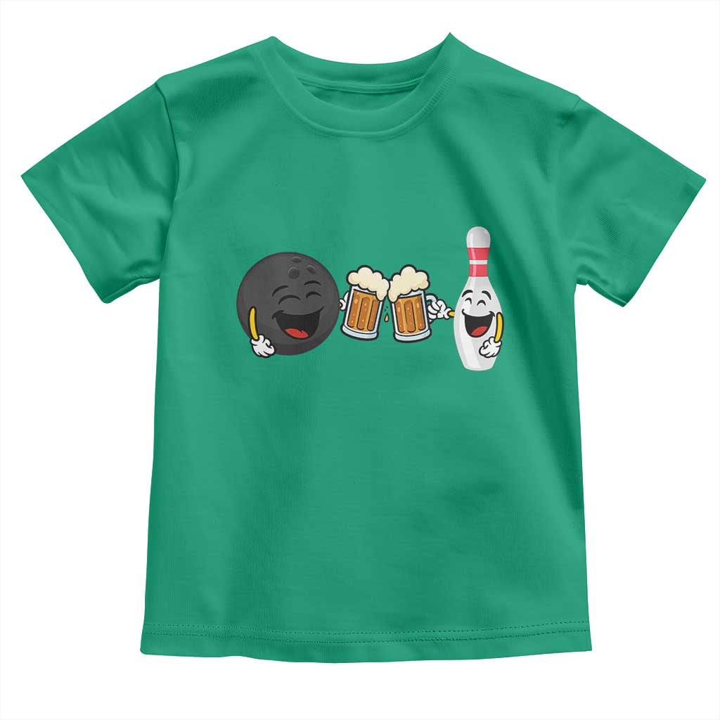 Funny Bowling And Beer Lover Gift Toddler T Shirt - Wonder Print Shop