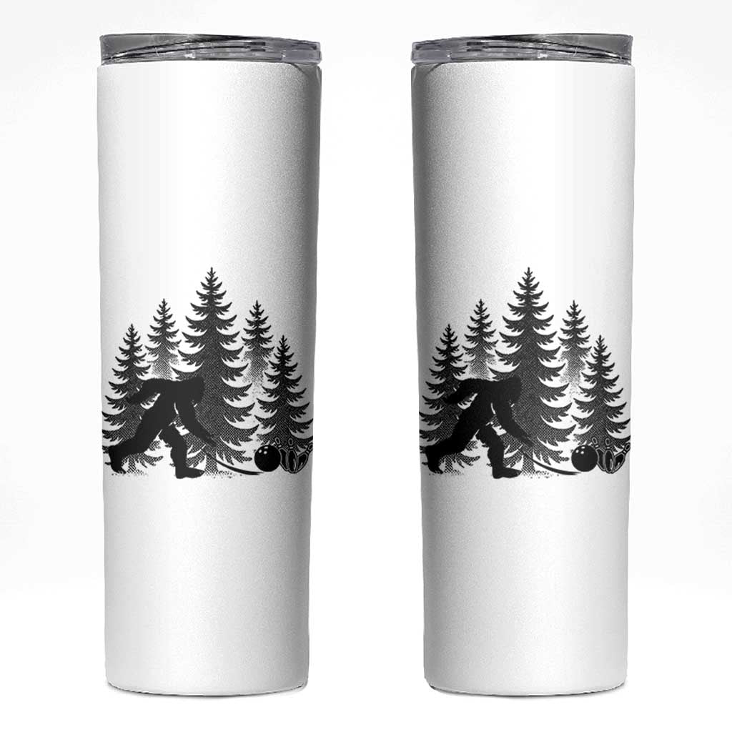 Funny Bigfoot Bowler Skinny Tumbler Bowling Strike Sports Lover Gift