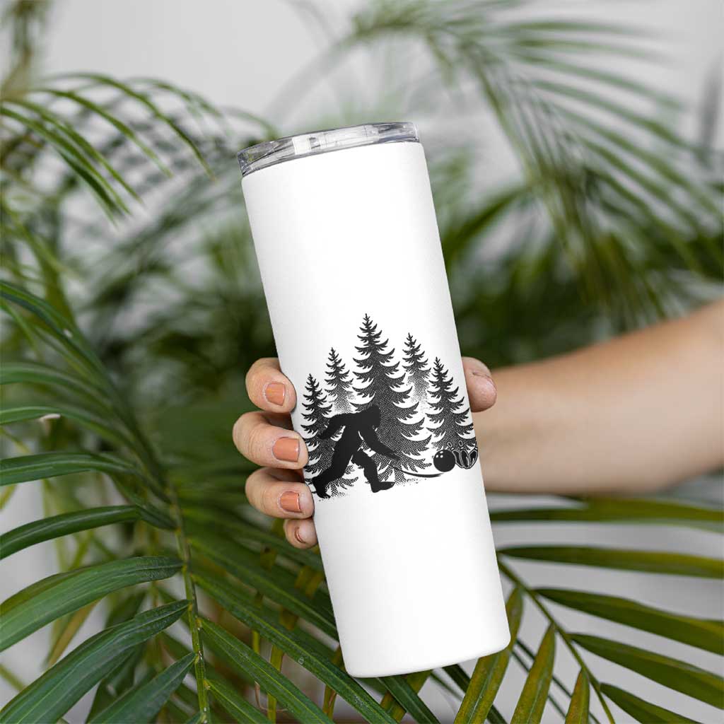 Funny Bigfoot Bowler Skinny Tumbler Bowling Strike Sports Lover Gift