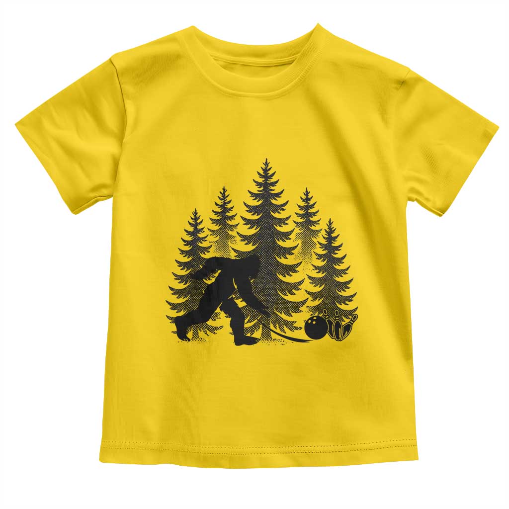Funny Bigfoot Bowler Toddler T Shirt Bowling Strike Sports Lover Gift