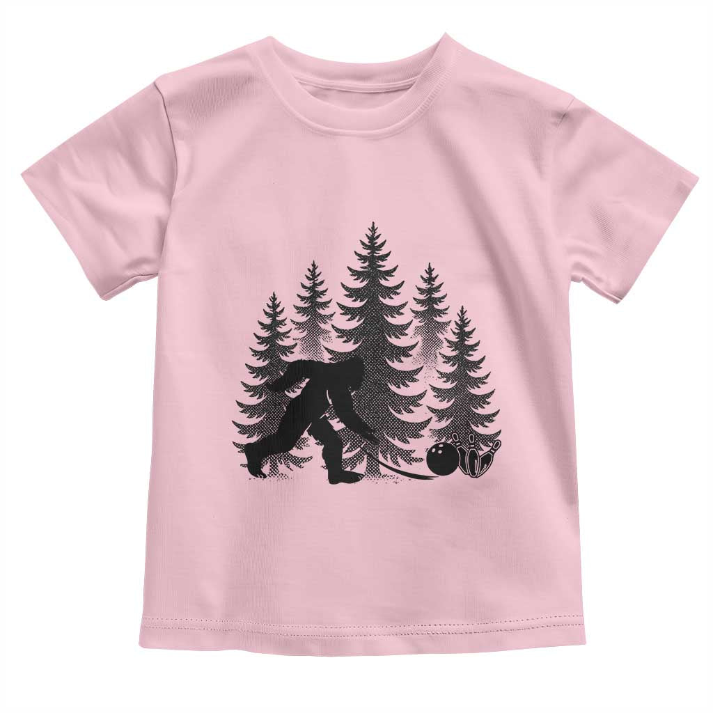 Funny Bigfoot Bowler Toddler T Shirt Bowling Strike Sports Lover Gift