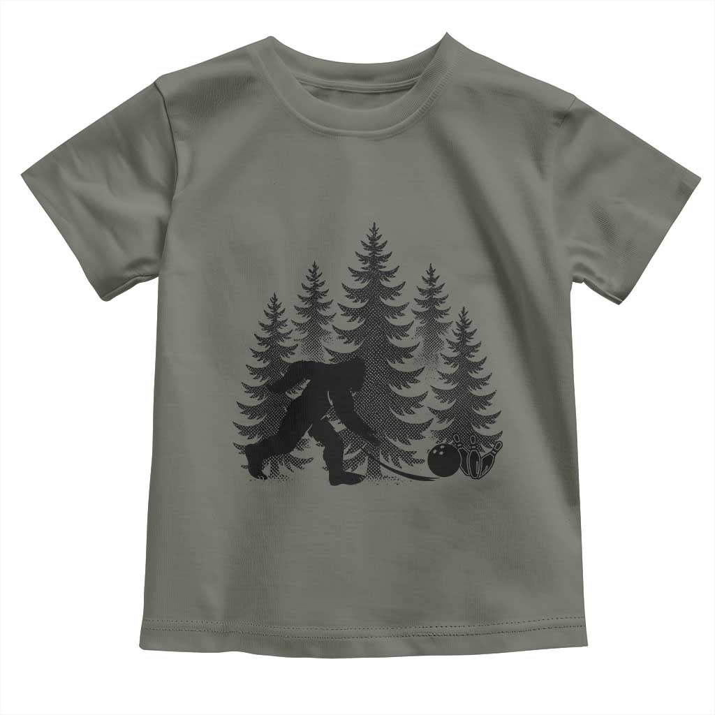 Funny Bigfoot Bowler Toddler T Shirt Bowling Strike Sports Lover Gift
