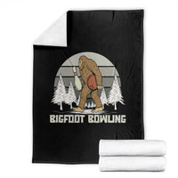 Funny Bigfoot Bowling Throw Blanket Gift For Bowler - Wonder Print Shop