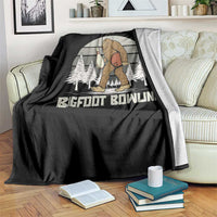 Funny Bigfoot Bowling Throw Blanket Gift For Bowler - Wonder Print Shop