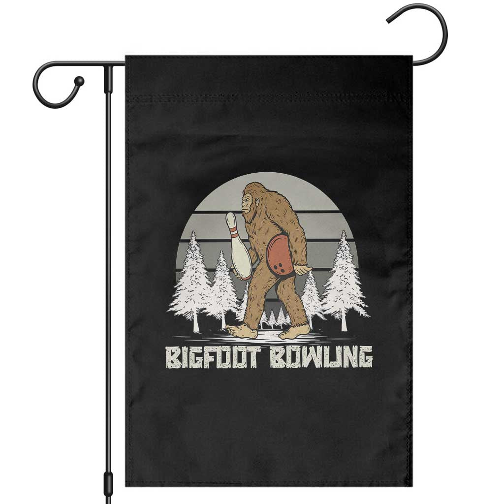 Funny Bigfoot Bowling Garden Flag Gift For Bowler - Wonder Print Shop