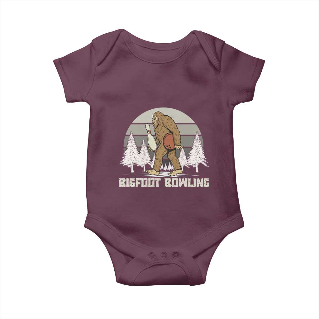 Funny Bigfoot Bowling Baby Onesie Gift For Bowler - Wonder Print Shop
