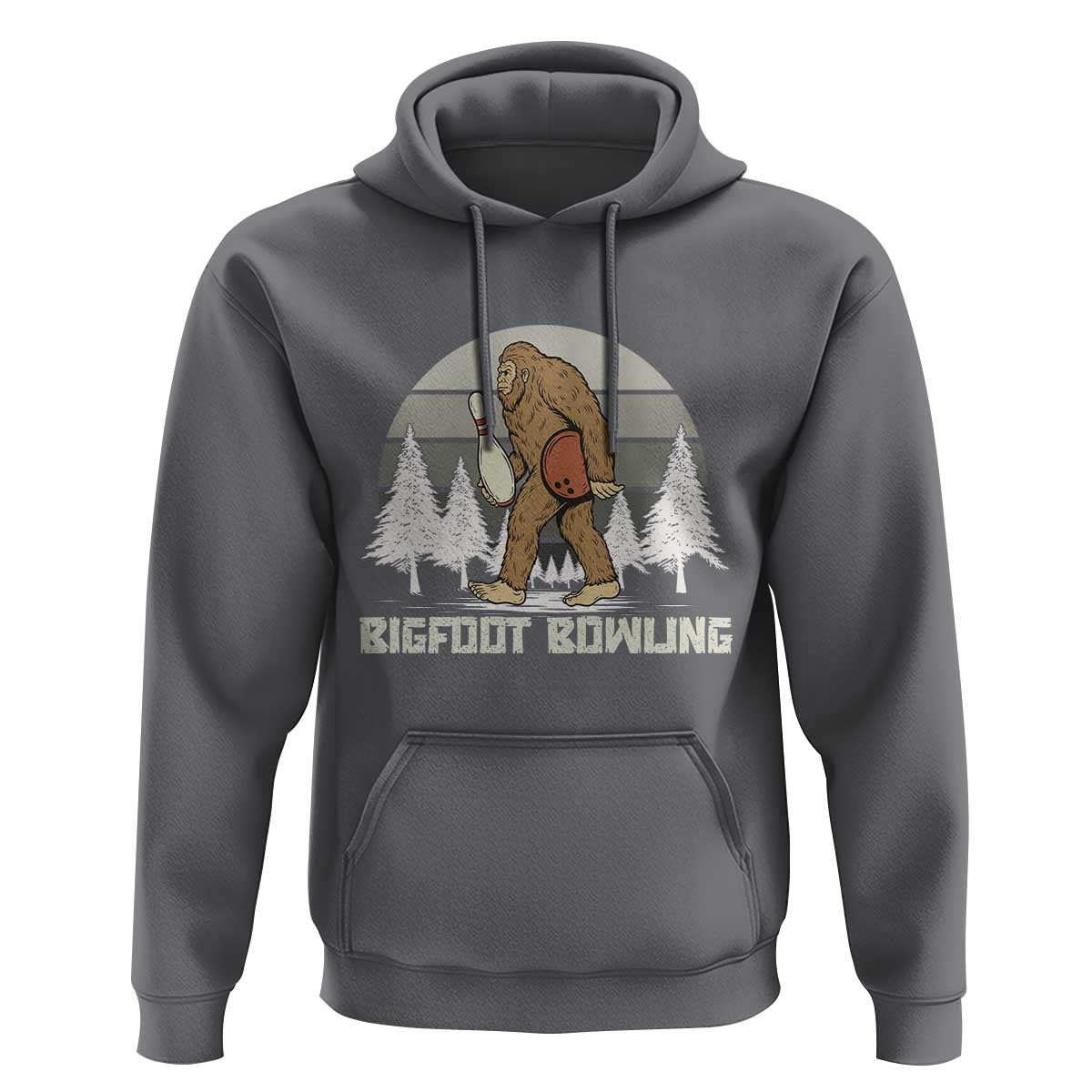 Funny Bigfoot Bowling Hoodie Gift For Bowler - Wonder Print Shop