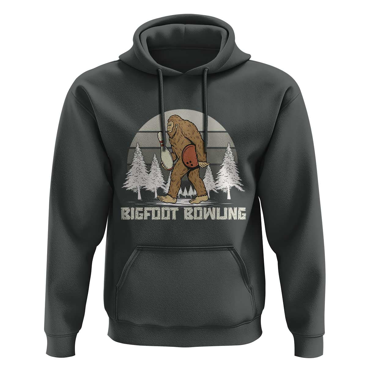 Funny Bigfoot Bowling Hoodie Gift For Bowler - Wonder Print Shop