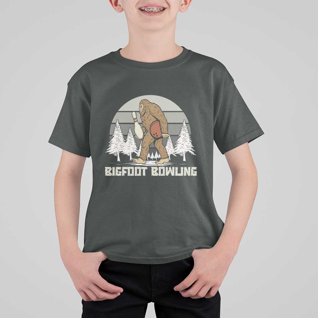 Funny Bigfoot Bowling T Shirt For Kid Gift For Bowler - Wonder Print Shop