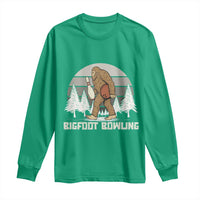 Funny Bigfoot Bowling Long Sleeve Shirt Gift For Bowler - Wonder Print Shop