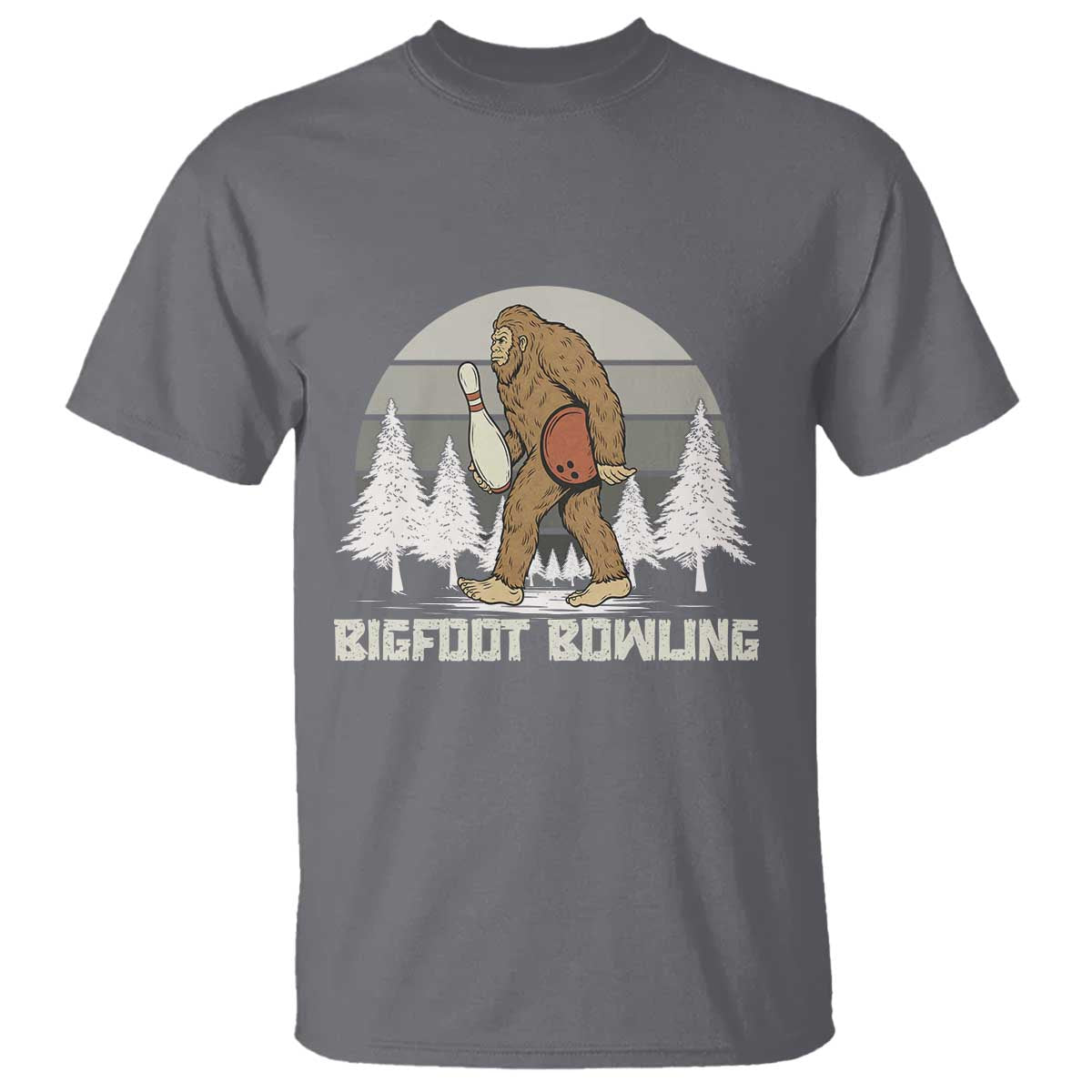 Funny Bigfoot Bowling T Shirt Gift For Bowler - Wonder Print Shop