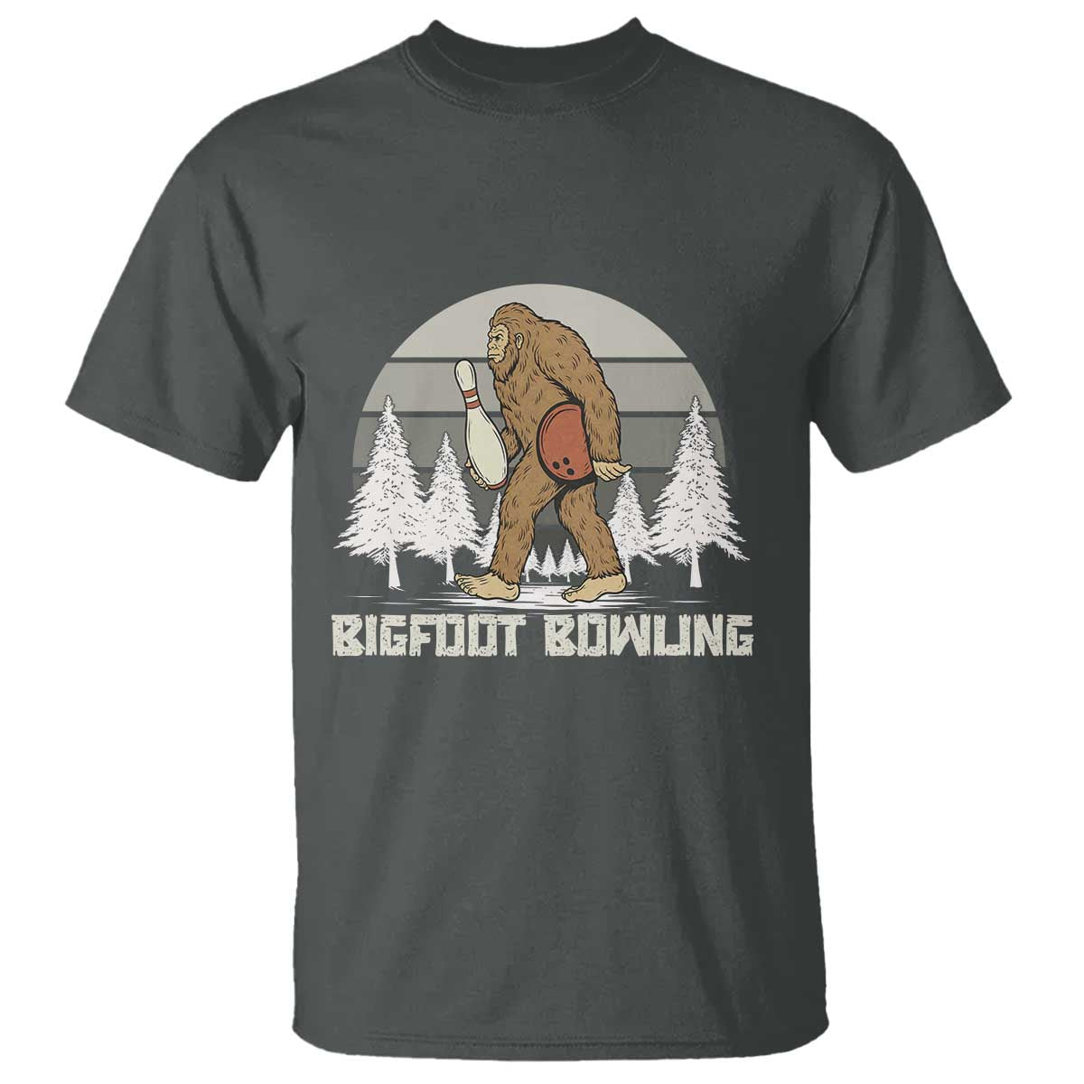 Funny Bigfoot Bowling T Shirt Gift For Bowler - Wonder Print Shop