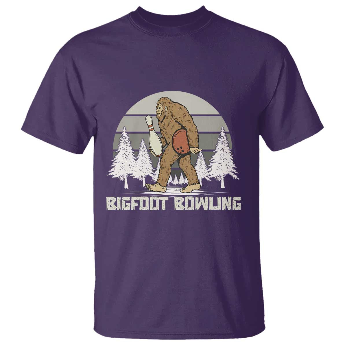 Funny Bigfoot Bowling T Shirt Gift For Bowler - Wonder Print Shop
