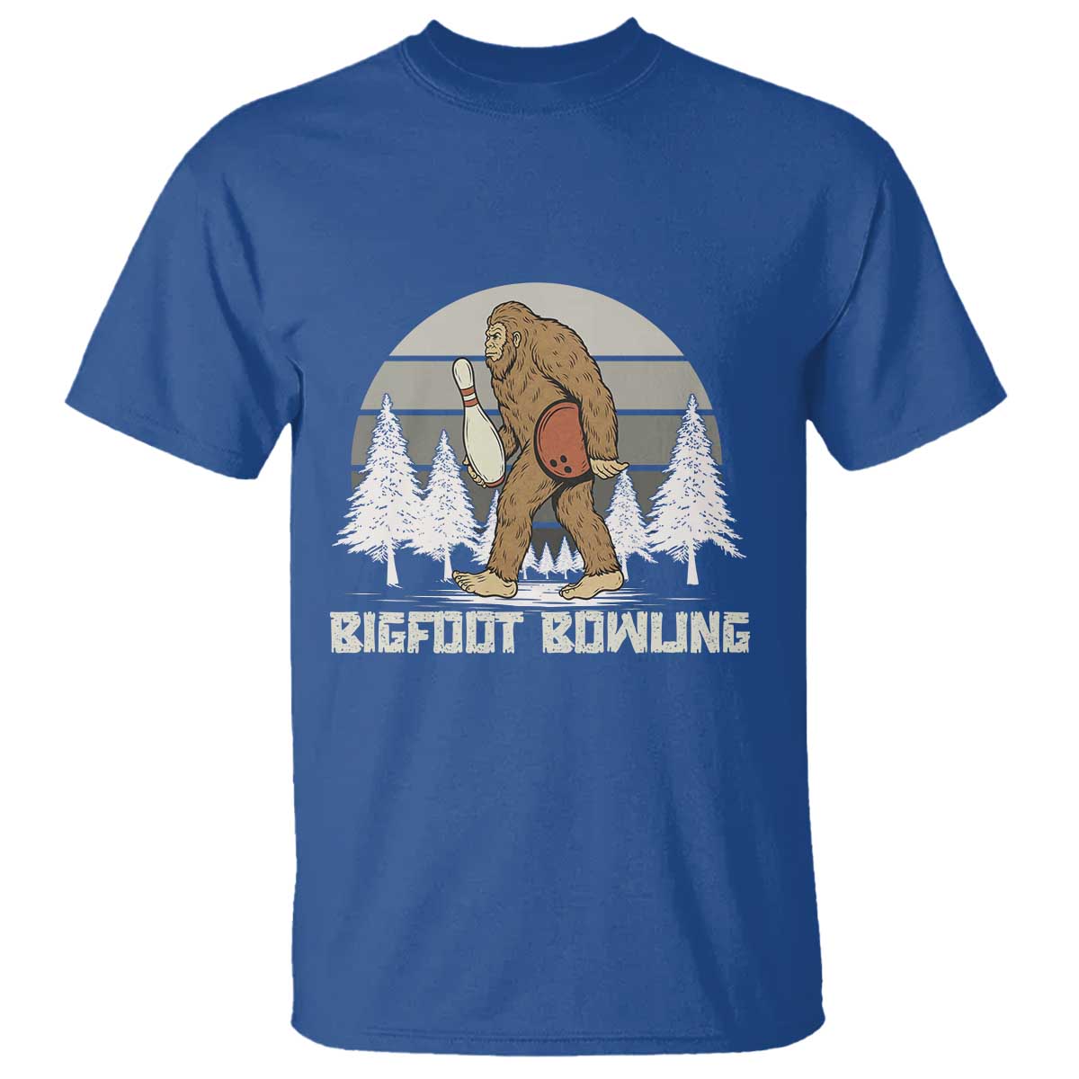 Funny Bigfoot Bowling T Shirt Gift For Bowler - Wonder Print Shop