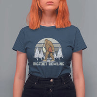 Funny Bigfoot Bowling T Shirt For Women Gift For Bowler - Wonder Print Shop