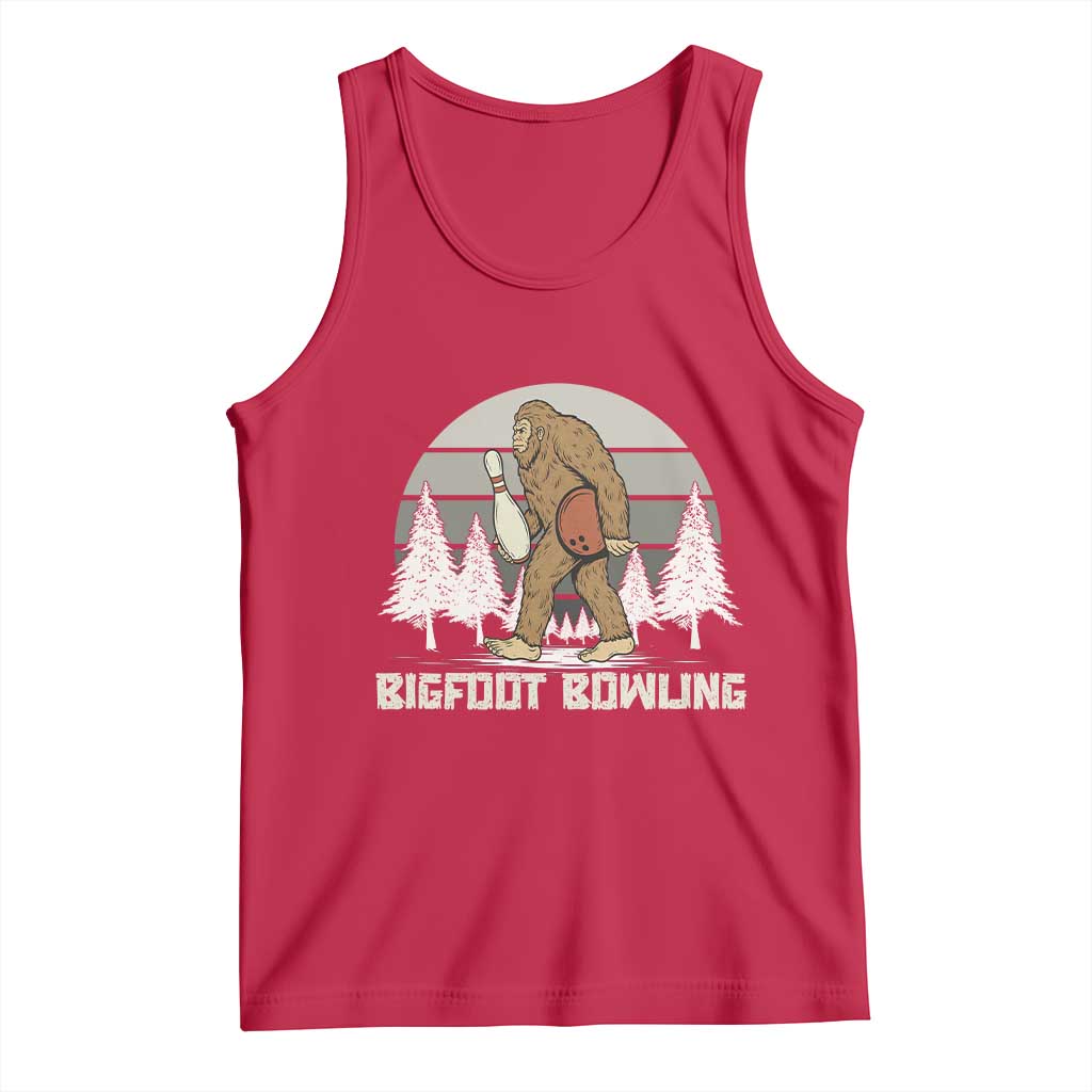 Funny Bigfoot Bowling Tank Top Gift For Bowler - Wonder Print Shop