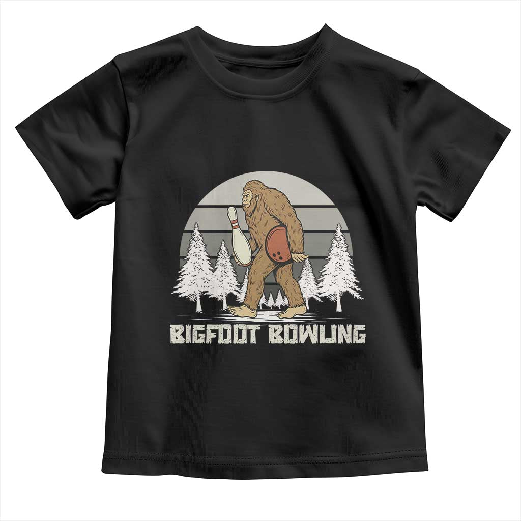 Funny Bigfoot Bowling Toddler T Shirt Gift For Bowler - Wonder Print Shop
